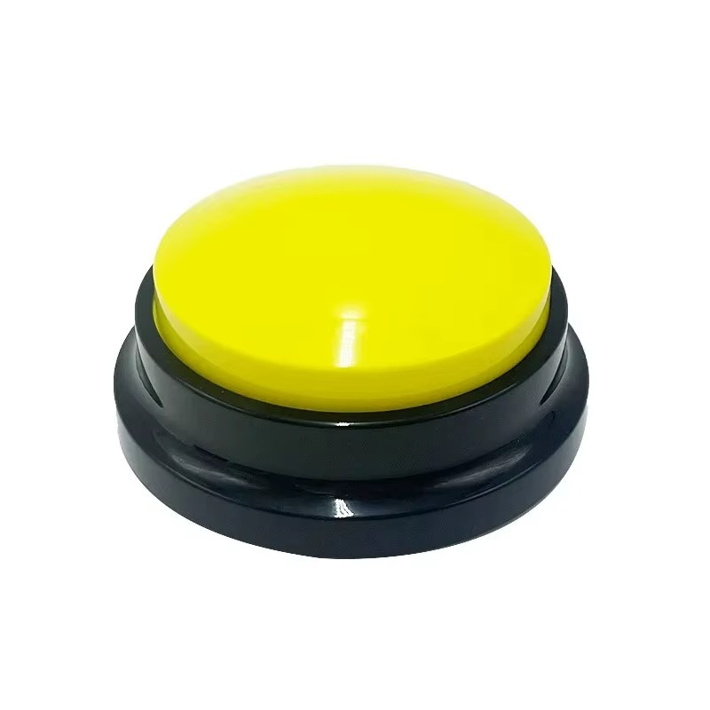 Recordable pet training communication buttons with voice recording feature for dog and cat command training in multiple colors