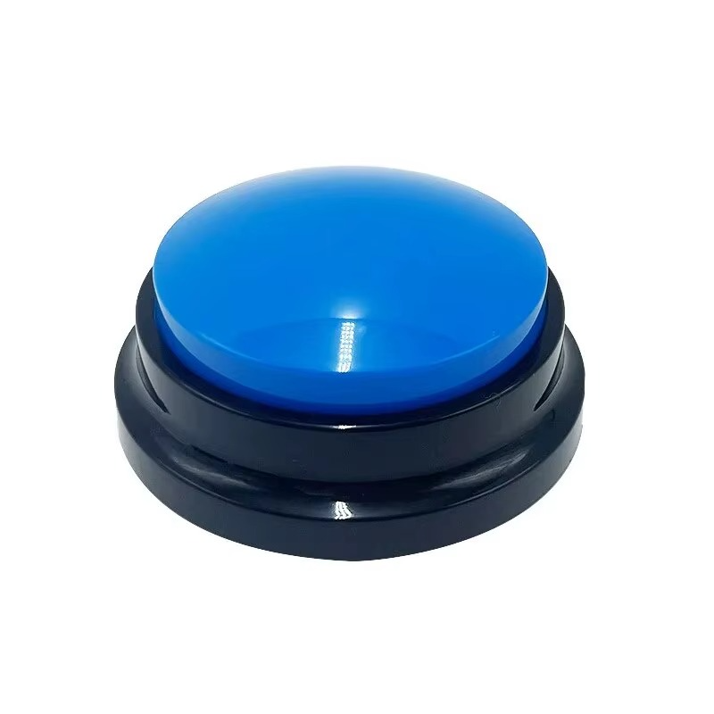 Recordable pet training communication buttons with voice recording feature for dog and cat command training in multiple colors