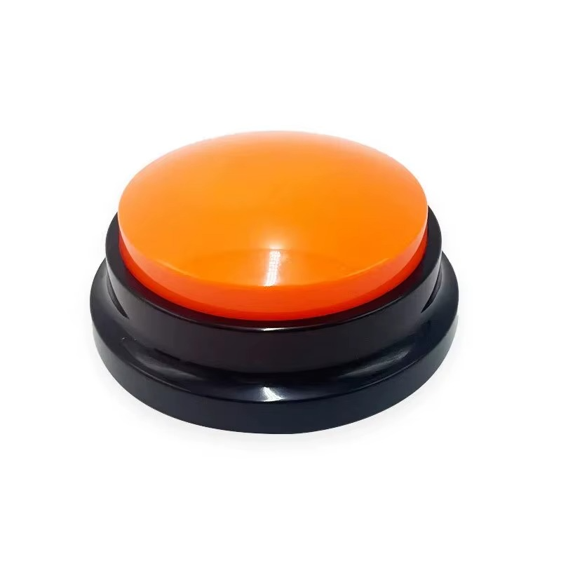 Recordable pet training communication buttons with voice recording feature for dog and cat command training in multiple colors