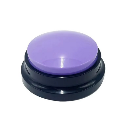 Recordable pet training communication buttons with voice recording feature for dog and cat command training in multiple colors