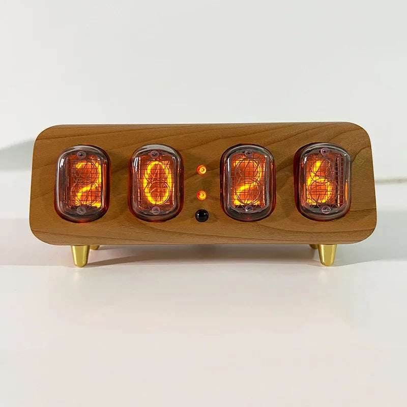 Former Soviet Union IN12 glow digital tube clock simple Bluetooth control glow light table clock alarm clock real glow IN12_7410 & IN12_7420 & IN12_7430 & IN12_7440 & IN12_7450