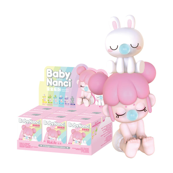 rolife nanci seatmates blind box kawaii mini figure mystery collectible pvc doll for desk shelf display – 1 PCS, Whole Set(6 PCS)