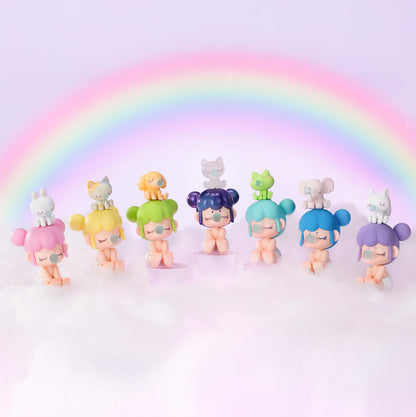 nanci seatmates mystery figure with tiny companion pastel kawaii sculpt collector shelf labubu style addition – 1 PCS, Whole Set(6 PCS)