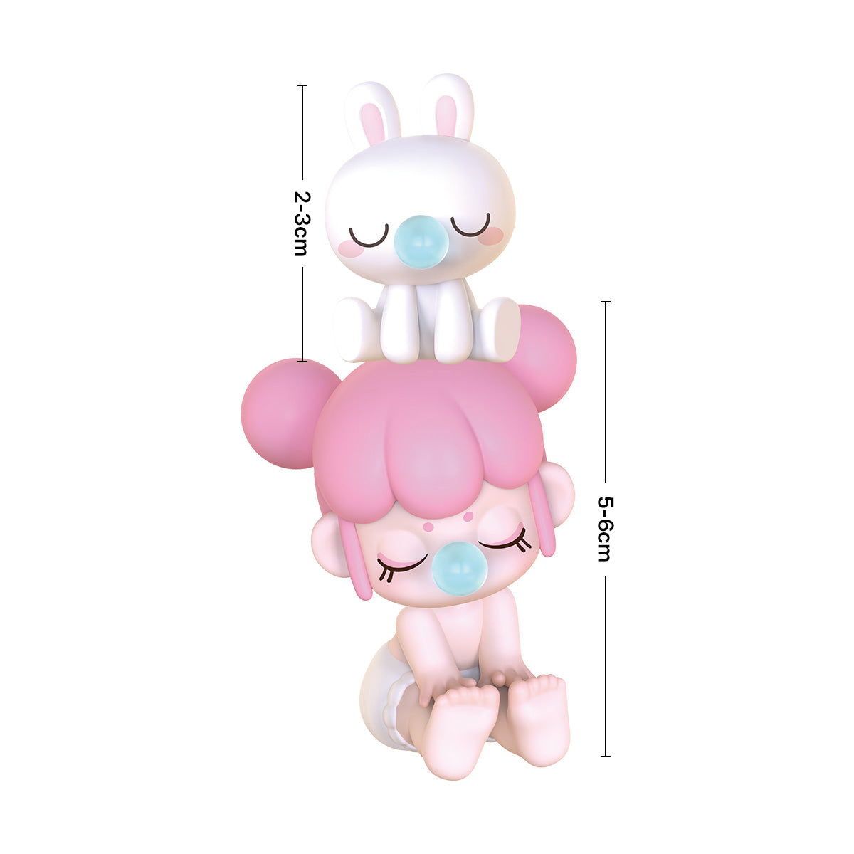 rolife nanci seatmates blind box kawaii mini figure mystery collectible pvc doll for desk shelf display – 1 PCS, Whole Set(6 PCS)