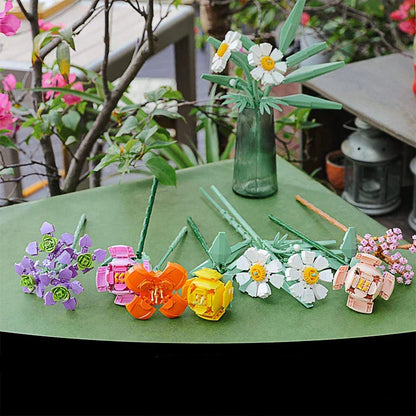 building bricks flowers diy bouquet kit anniversary valentines mothers day gift idea flower brick arrangement