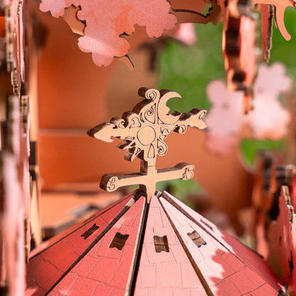 laser cut tree house puzzle kit 12 inch tall display model for desk decor and christmas gift for puzzle lovers