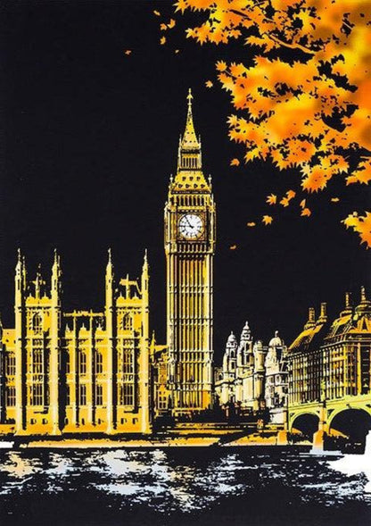 london big ben westminster autumn leaves scratch art kit british landmark skyline DIY scratch off paper craft gift idea – CJWJWJYZ06582-London Big Ben-40.5X28.5cm, London Big Ben with Five-Piece Tool Set, CJWJWJYZ06582-Budapest-40.5X28.5cm, Budapest with Five-Piece Tool Set, CJWJWJYZ06582-Chiang Mai-40.5X28.5cm, Chiang Mai with Five-Piece Tool Set, CJWJWJYZ06582-Cologne Cathedral-40.5X28.5cm, Cologne Cathedral with Five-Piece Tool Set