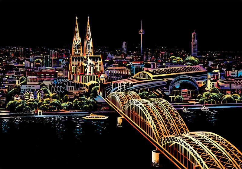cologne cathedral hohenzollern bridge rhine night skyline scratch art kit german cityscape DIY scratch off paper craft gift – CJWJWJYZ06582-Cologne Cathedral-40.5X28.5cm, Cologne Cathedral with Five-Piece Tool Set, CJWJWJYZ06582-Colored iron tower-40.5X28.5cm, Colored iron tower with Five-Piece Tool Set, CJWJWJYZ06582-Florence-40.5X28.5cm, Florence with Five-Piece Tool Set, CJWJWJYZ06582-Fujiyama-40.5X28.5cm, Fujiyama with Five-Piece Tool Set
