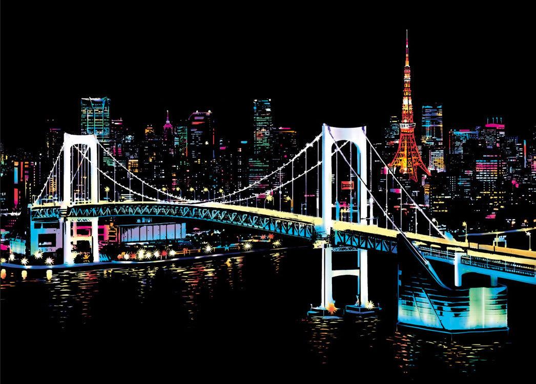 tokyo rainbow bridge tower night skyline scratch art kit japanese cityscape DIY scratch off paper craft kit travel gift – CJWJWJYZ06582-Tokyo-40.5X28.5cm, Tokyo with Five-Piece Tool Set, CJWJWJYZ06582-Toronto-40.5X28.5cm, Toronto with Five-Piece Tool Set, CJWJWJYZ06582-Tower Bridge in London-40.5X28.5cm, Tower Bridge in London with Five-Piece Tool Set, CJWJWJYZ06582-Venice-40.5X28.5cm, Venice with Five-Piece Tool Set