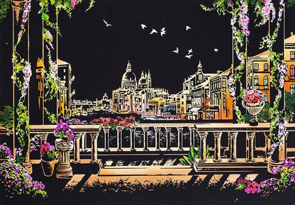venice water city flowering balcony view canal scratch art kit italian romantic DIY scratch off paper anniversary gift – CJWJWJYZ06582-Venice Water City-40.5X28.5cm, Venice Water City with Five-Piece Tool Set, CJWJWJYZ06582-Victoria Harbour-40.5X28.5cm, Victoria Harbour with Five-Piece Tool Set, CJWJWJYZ06582-Hangzhou West Lake-40.5X28.5cm, Hangzhou West Lake with Five-Piece Tool Set, CJWJWJYZ06582-Windmill-40.5X28.5cm, Windmill with Five-Piece Tool Set
