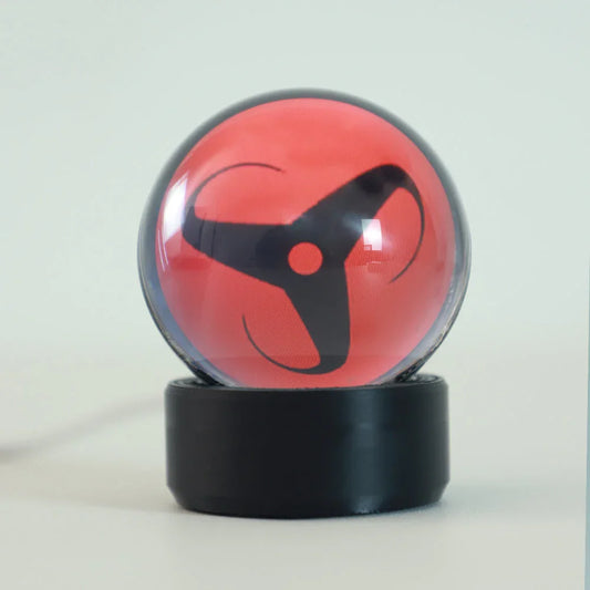 sharingan ball wireless speaker with illuminated crystal sphere housing anime room decor for shelf display