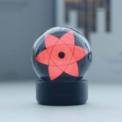 sharingan lamp ball led night light glowing eye sphere bedside table decor for anime and manga collectors