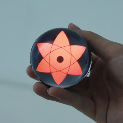 sharingan ball light up sphere speaker compact desk ornament for gaming room manga shelf and office decor