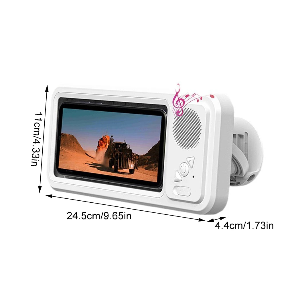 shower phone holder dimensions wall mount bluetooth speaker bathroom waterproof case fits most smartphones iphone android