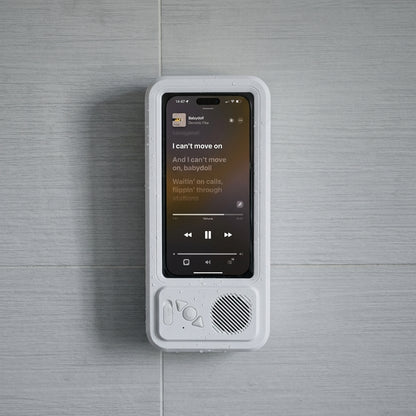 Waterproof Shower Phone Holder near me Bluetooth Speaker Wall Mount Steam-Blocking Touch Screen Bathroom Phone Stand for iPhone Android