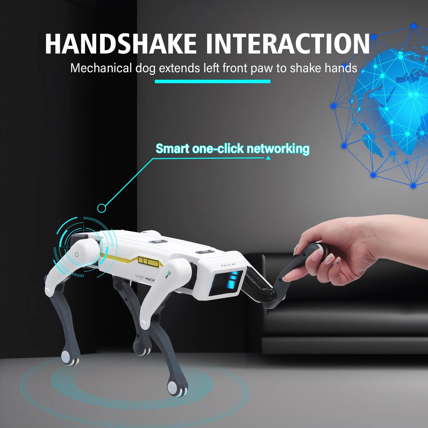 Mechanical Smart Robot Dog Toy with Voice Control Remote and App Programming for Kids