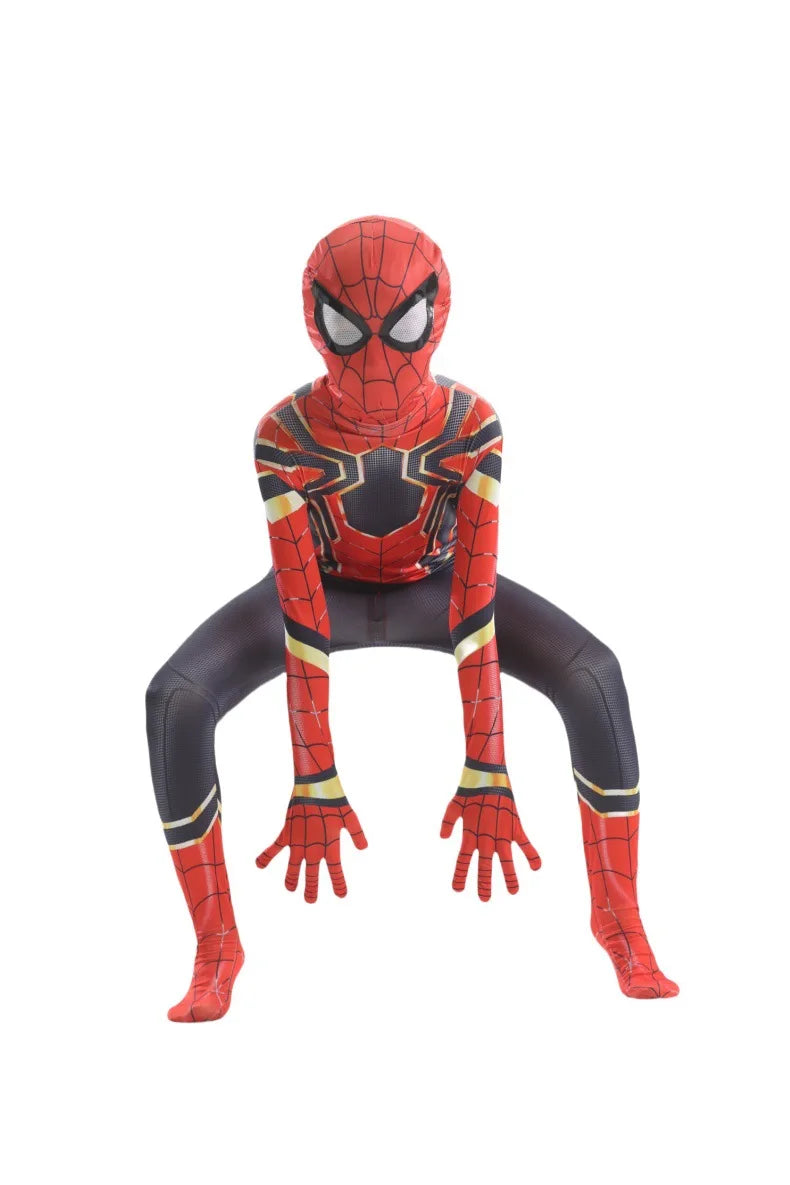 iron spider costume for kids superhero pretend play, full body spiderman jumpsuit for halloween parties and birthday dress up, 3256812885874038-IS-100, 3256812885874038-IS-110, 3256812885874038-IS-120, 3256812885874038-IS-130, 3256812885874038-IS-140, 3256812885874038-IS-150, 3256812885874038-IS-160, 3256812885874038-IS-170, 3256812885874038-IS-180, 3256812885874038-IS-190