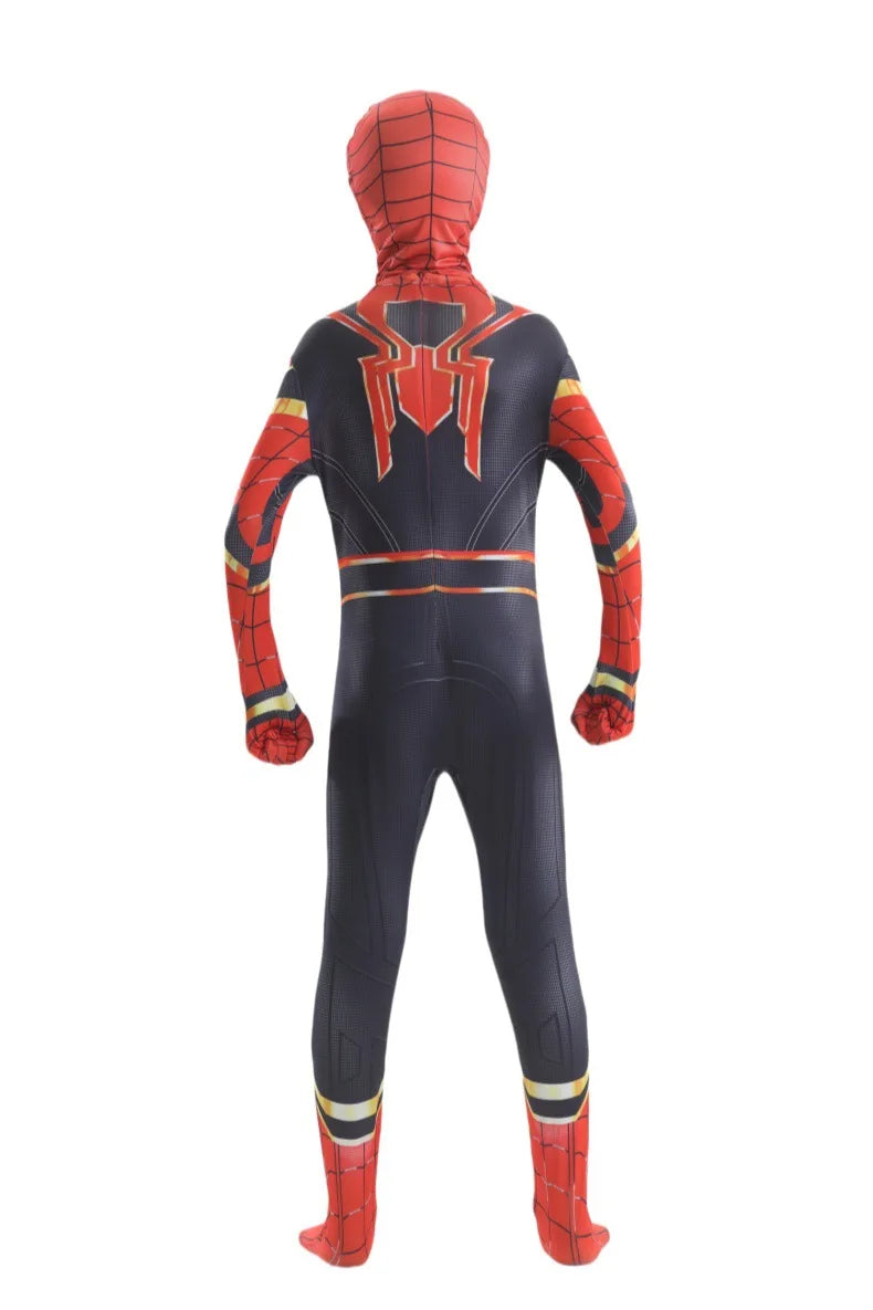 spiderman costume with gold spider emblem for kids, full body zentai jumpsuit for halloween trick or treat and birthday parties, 3256812885874038-IS-100, 3256812885874038-IS-110, 3256812885874038-IS-120, 3256812885874038-IS-130, 3256812885874038-IS-140, 3256812885874038-IS-150, 3256812885874038-IS-160, 3256812885874038-IS-170, 3256812885874038-IS-180, 3256812885874038-IS-190