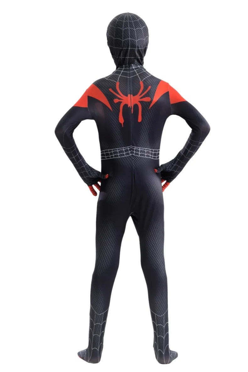 black spiderman suit for teens and adults, miles morales cosplay jumpsuit for comic con, halloween night and spider-verse fans, 3256812885874038-MM-100, 3256812885874038-MM-110, 3256812885874038-MM-120, 3256812885874038-MM-130, 3256812885874038-MM-140, 3256812885874038-MM-150, 3256812885874038-MM-160, 3256812885874038-MM-170, 3256812885874038-MM-180, 3256812885874038-MM-190