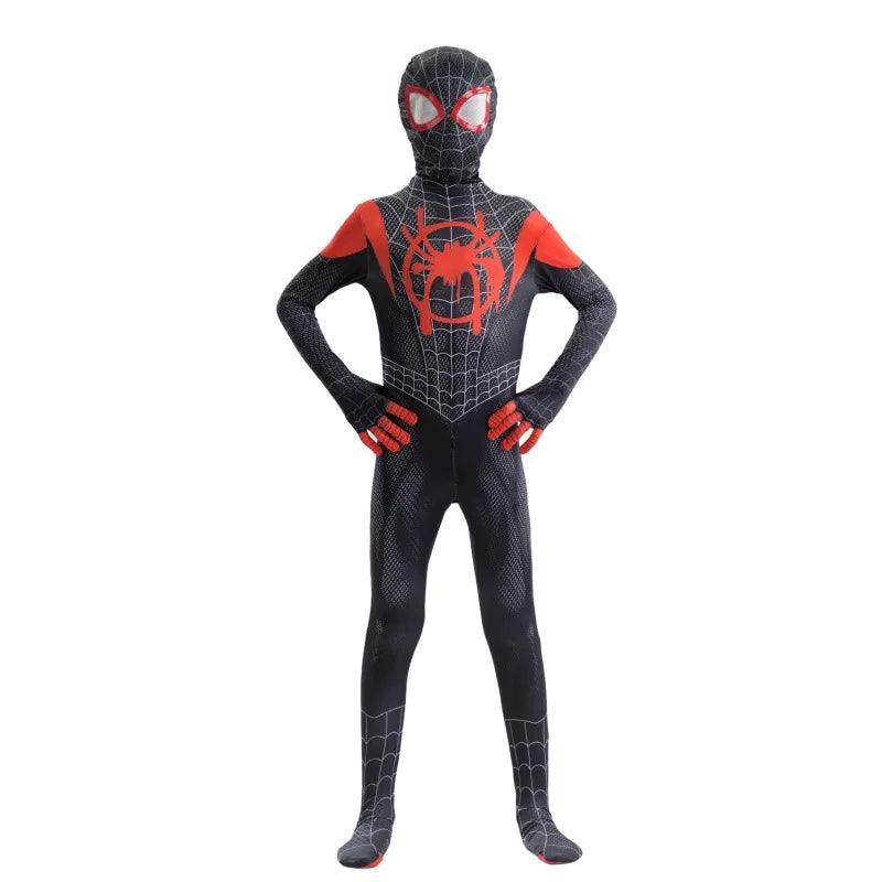 miles morales costume black spiderman suit for kids and teens, full body zentai bodysuit for halloween and comic con cosplay, 3256812885874038-MM-100, 3256812885874038-MM-110, 3256812885874038-MM-120, 3256812885874038-MM-130, 3256812885874038-MM-140, 3256812885874038-MM-150, 3256812885874038-MM-160, 3256812885874038-MM-170, 3256812885874038-MM-180, 3256812885874038-MM-190