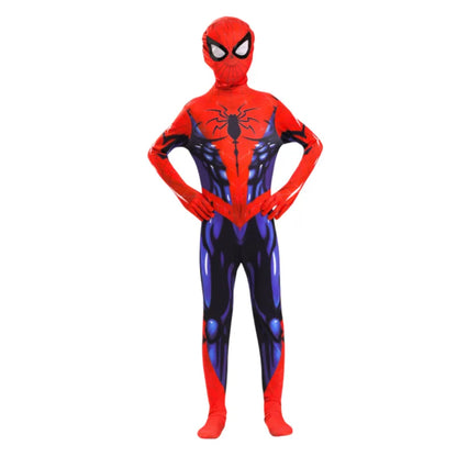 spiderman costume with printed muscle shading for boys, red and navy zentai jumpsuit for halloween and superhero theme parties, 3256812885874038-MU-100, 3256812885874038-MU-110, 3256812885874038-MU-120, 3256812885874038-MU-130, 3256812885874038-MU-140, 3256812885874038-MU-150, 3256812885874038-MU-160, 3256812885874038-MU-170, 3256812885874038-MU-180, 3256812885874038-MU-190