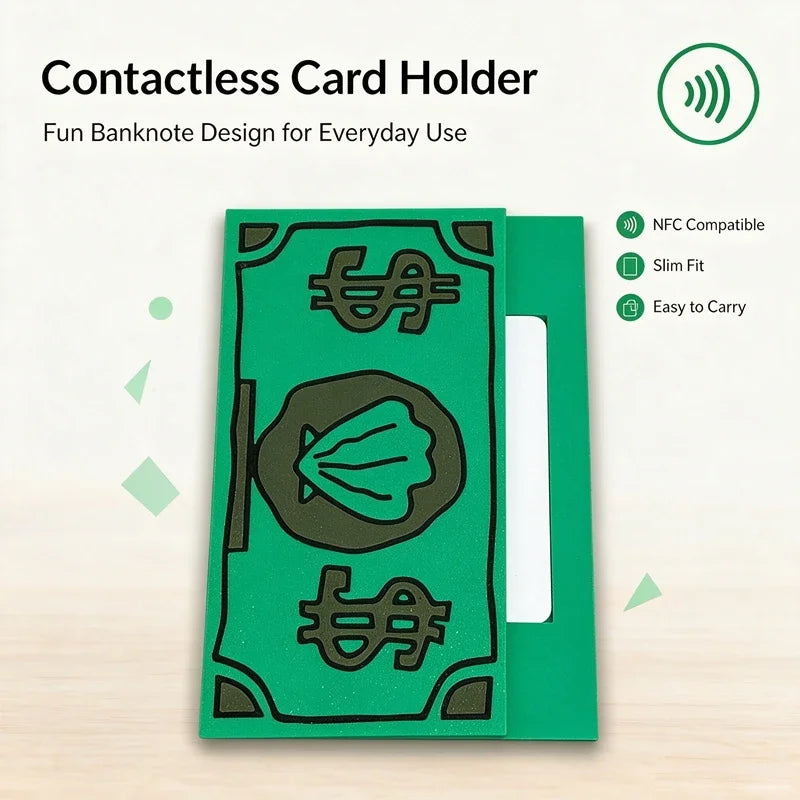 funny card holder with a fun banknote design, spongebob money tap to pay case for everyday debit and credit card use