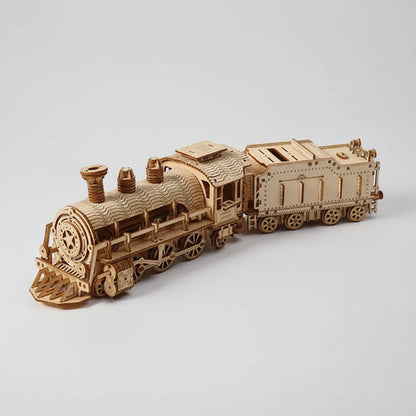 vintage steam train wooden model kit 302 pieces no glue assembly desk decor hobby gift for train enthusiasts