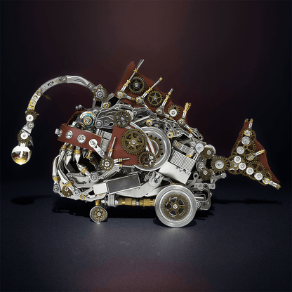 mechanical anglerfish metal kit teeth and jaw linkage assembly detail for adults collectible model kit, 2023