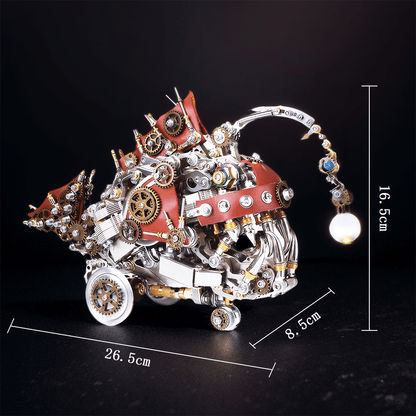 3d metal model kit anglerfish display base and mounting posts detail for adults collectible model kit, 2023