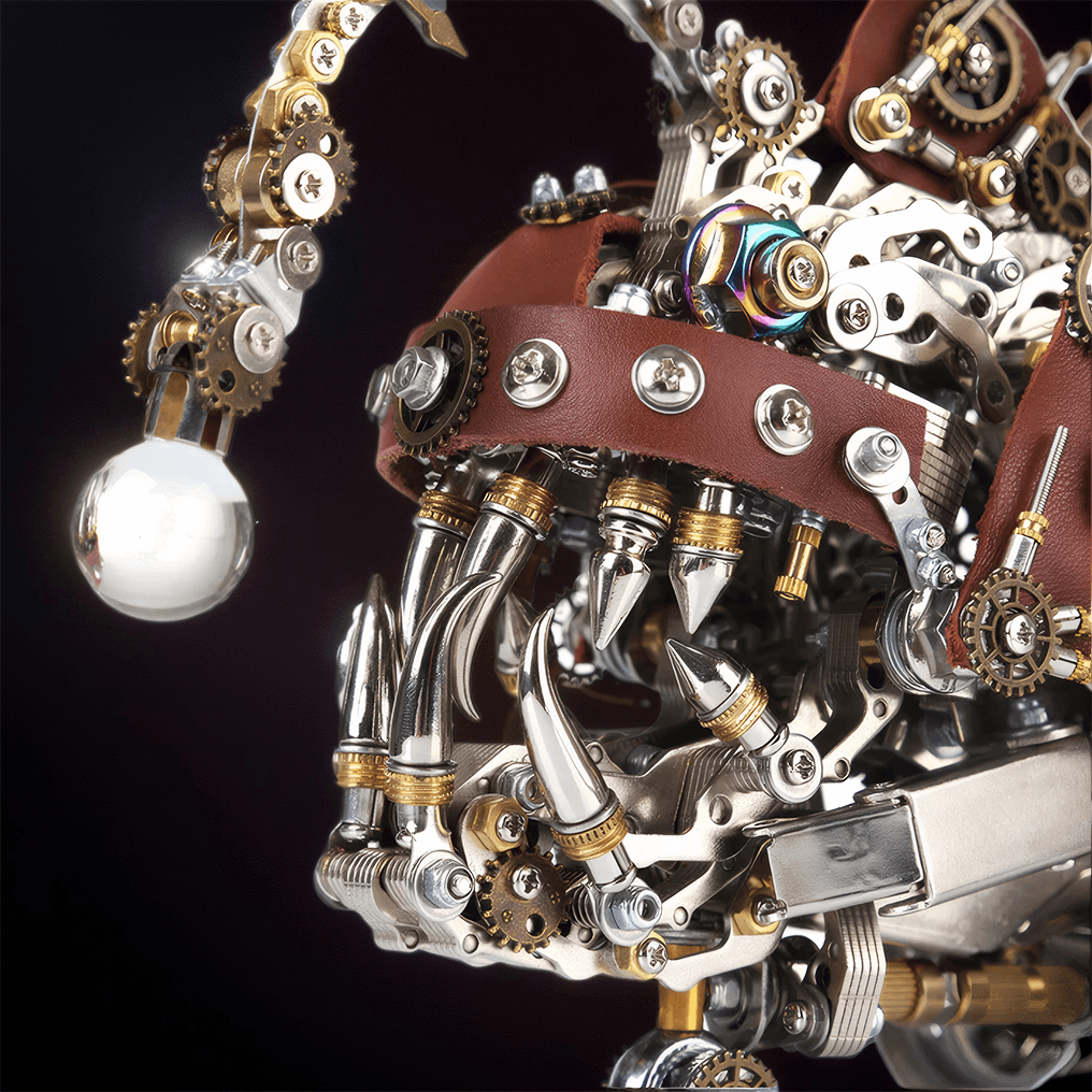 advanced metal puzzle kit 1064 stainless steel parts anglerfish sculpture build for adults, 2023, 2026