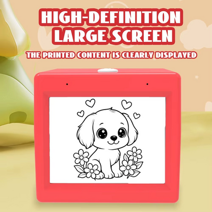 high definition 2.8 inch HD screen mini AI sticker printer thermal sticker maker preview display kids voice prompted designs