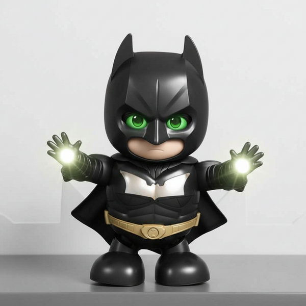 Batman dance hero LED robot action figure dancing toy with music and lights kids superhero gift desk decor