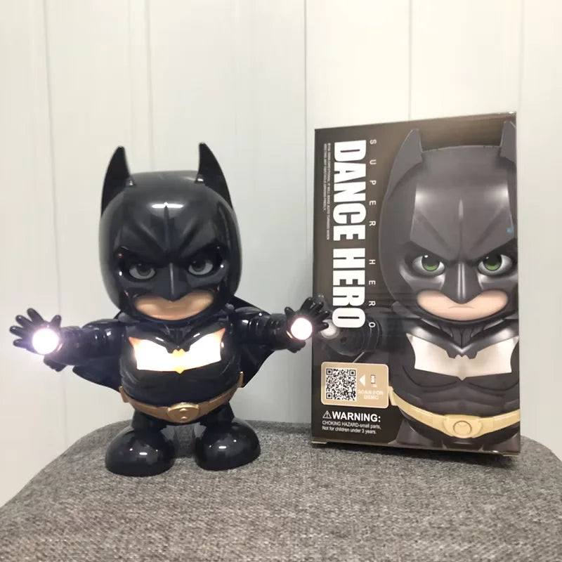 Batman dance hero LED robot action figure dancing toy with music and lights kids superhero gift desk decor