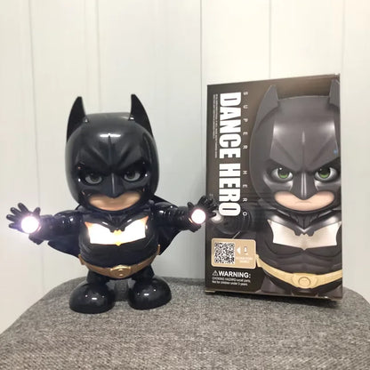 Batman dance hero LED robot action figure dancing toy with music and lights kids superhero gift desk decor
