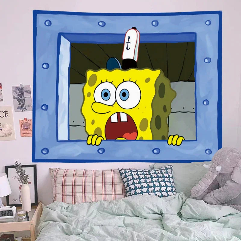 Surprised SpongeBob tapestry, shocked face meme wall hanging above the bed, funny dorm and bedroom wall decor Squidward2025-1 Squidward2025-2 Squidward2025-3 Squidward2025-4 Squidward2025-5 Squidward2025-6 Squidward2025-7