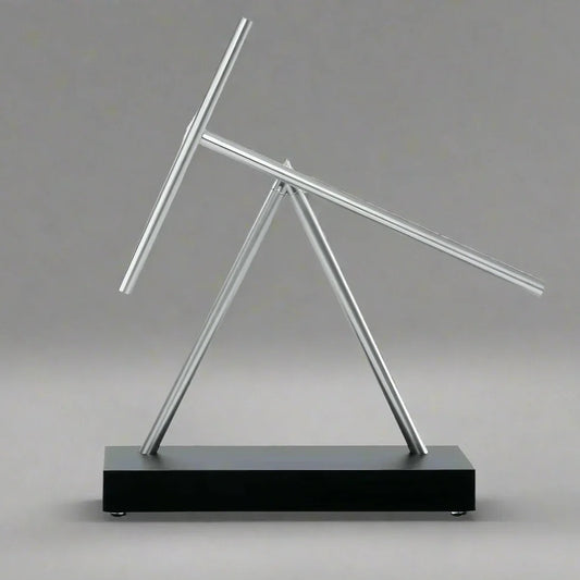 swinging sticks kinetic energy sculpture iron man 2 desk perpetual motion art collector statement gift dad – Black