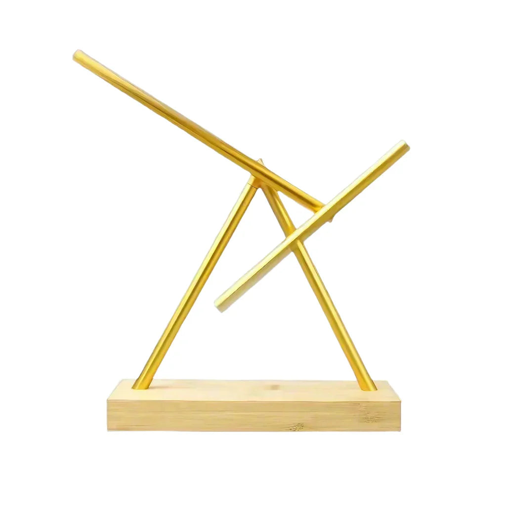 gold kinetic desk sculpture swinging sticks newton pendulum minimalist statement piece luxury office gift boss – Gold