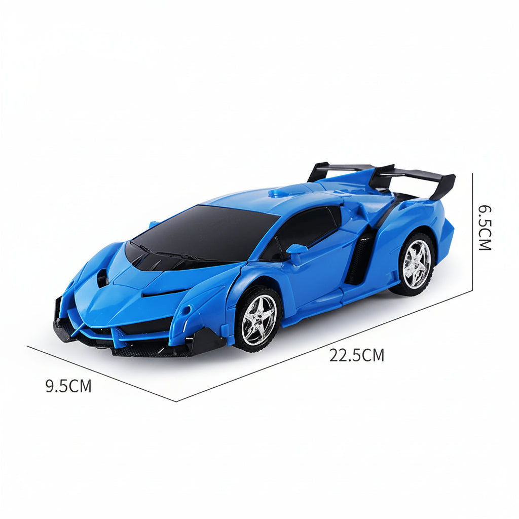 transforming rc car robot 2-in-1 deformation toy with one key transformation led lights remote control – Red, Police, Blue, Yellow, Orange, Pink