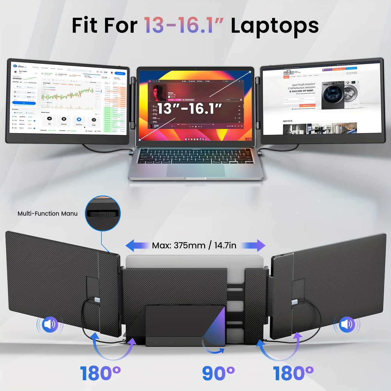plug and play screen extender for macbook windows linux chromebook nintendo switch and ps4 over usb c or hdmi