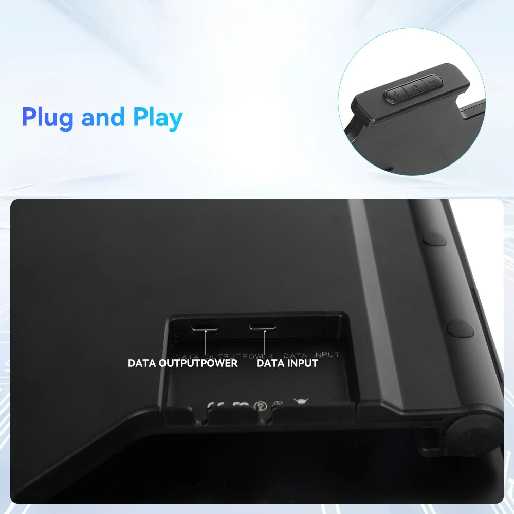 triple screen laptop monitor extender with dual 14 inch fhd 1080p ips panels for portable workstation setup