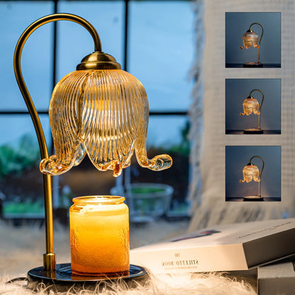 tulip candle warmer table lamp cozy bedroom decor french retro home fragrance