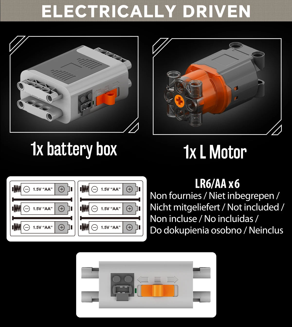 electrically driven v8 engine kit powered by a motor and 6 AA batteries, buildable mini v8 engine that actually runs