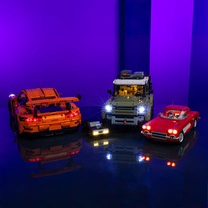 Vehicle LEGO light kit starter pack bundle with multiple LED kits for vehicle themed builds