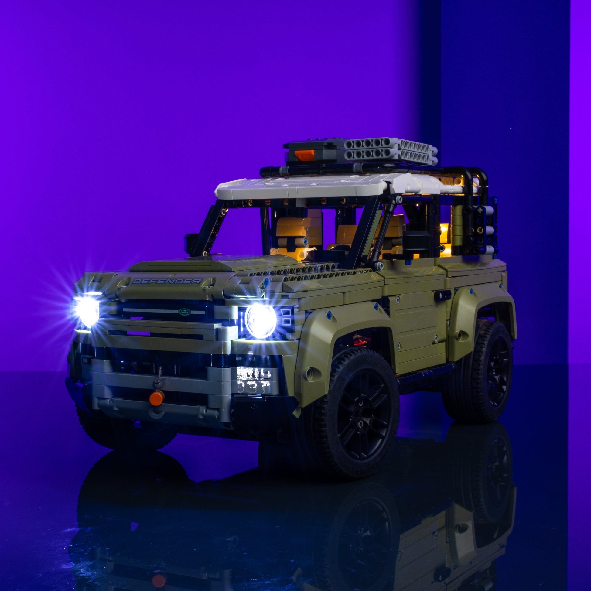 light kit bundle for Vehicle LEGO sets transforms finished builds into illuminated glowing display models