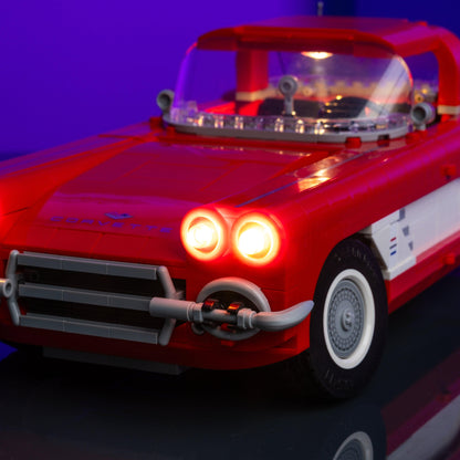 LED lighting bundle for Vehicle LEGO sets with USB and battery powered tool-free install for collectors