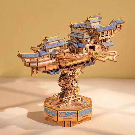 advanced 3d wooden puzzle mechanical kit screen free building project birthday christmas gift for collectors of model kits – Wind Voyager, Sailing In Fog