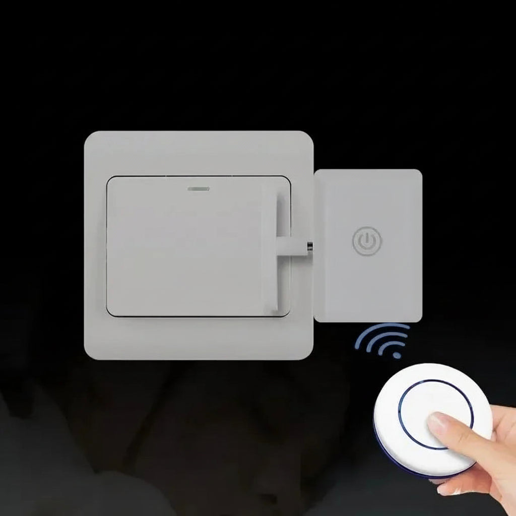 remote light switch pusher robot bedroom turn off lights without leaving bed RF wireless control – Round Disc Remote, Mini Wall-Switch Remote