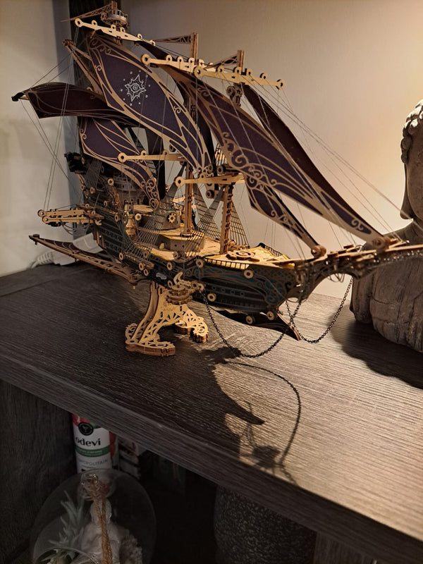 Puzzloria™ | Secrets of the Aether 3D Steampunk Pirate Ship Wooden Assembly Kit Customer Review