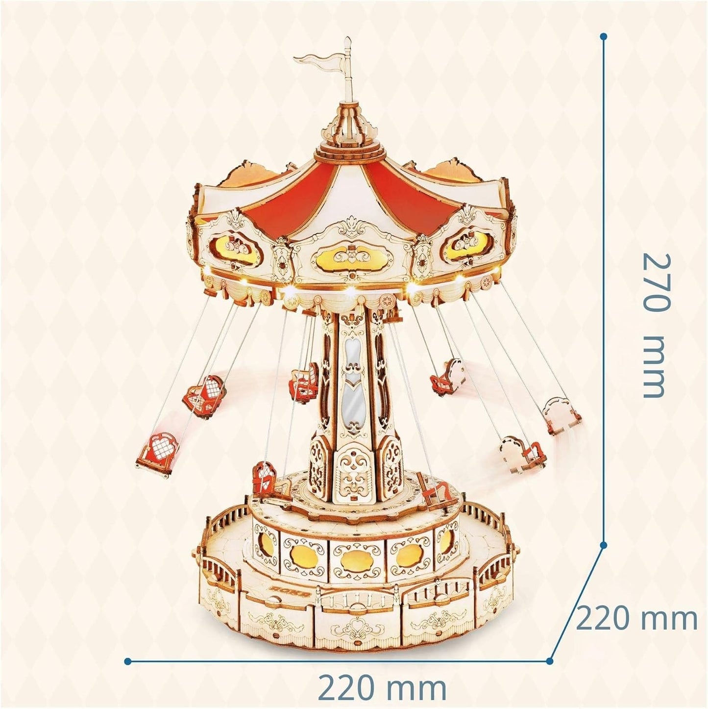 Puzzloria™ | Enchanted Carousel Swing Ride Music Box