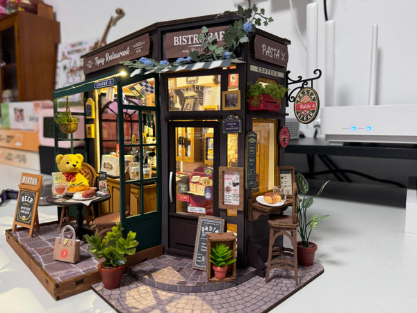 Puzzloria™ | DIY Miniature French Bistro Kit - Tipsy Restaurant Customer Review